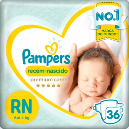 Pañales Pampers Premium Care Talla RN 4 Paquetes 36 Un